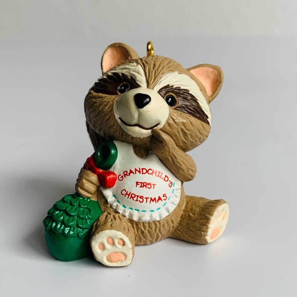 1993 Hallmark Baby Raccoon Ornament